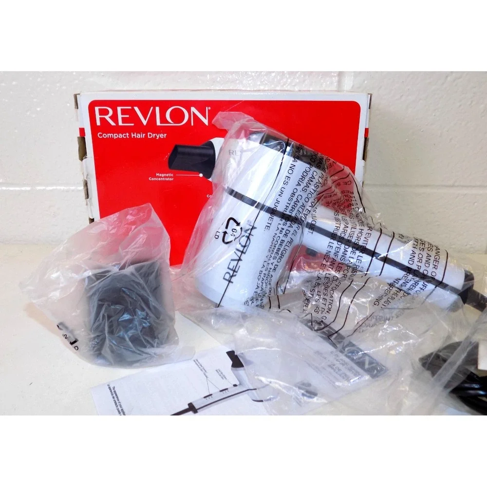 Revlon Dry & Shine Compact Hair Dryer 1875W Crystal C Technology Open Box